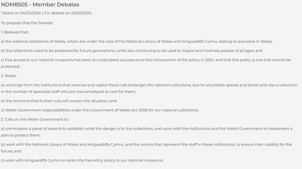 Heledd_Plaid's tweet image. Have secured a debate in the Senedd next week about the future of our national collections - looking forward to having a proper discussion about this important matter, and putting questions to the Deputy Minister to respond to: record.senedd.wales/Motion/8505
 #SaveWelshHeritage