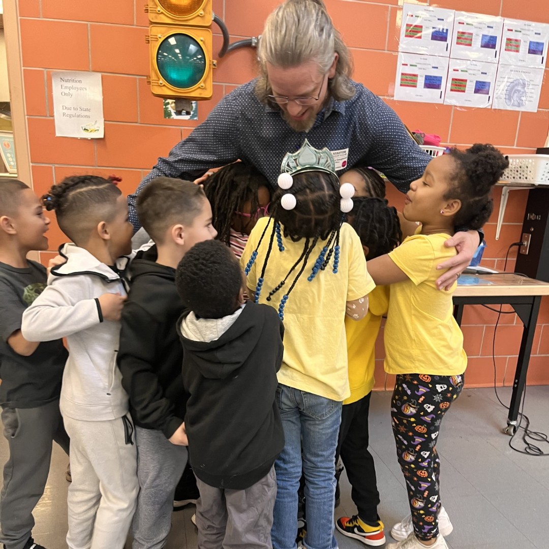 CISPA site coordinator Brian stopped by Greater Johnstown Elementary School to visit his former kiddos, and he received ALL the hugs from the kindergartners! It's heartwarming to see these lasting connections as the preschool students transition to elementary school 🫶