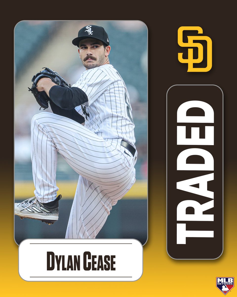 MLBNetwork's tweet image. BREAKING: The Padres and White Sox are reportedly in agreement on a deal that will send RHP Dylan Cease to San Diego.