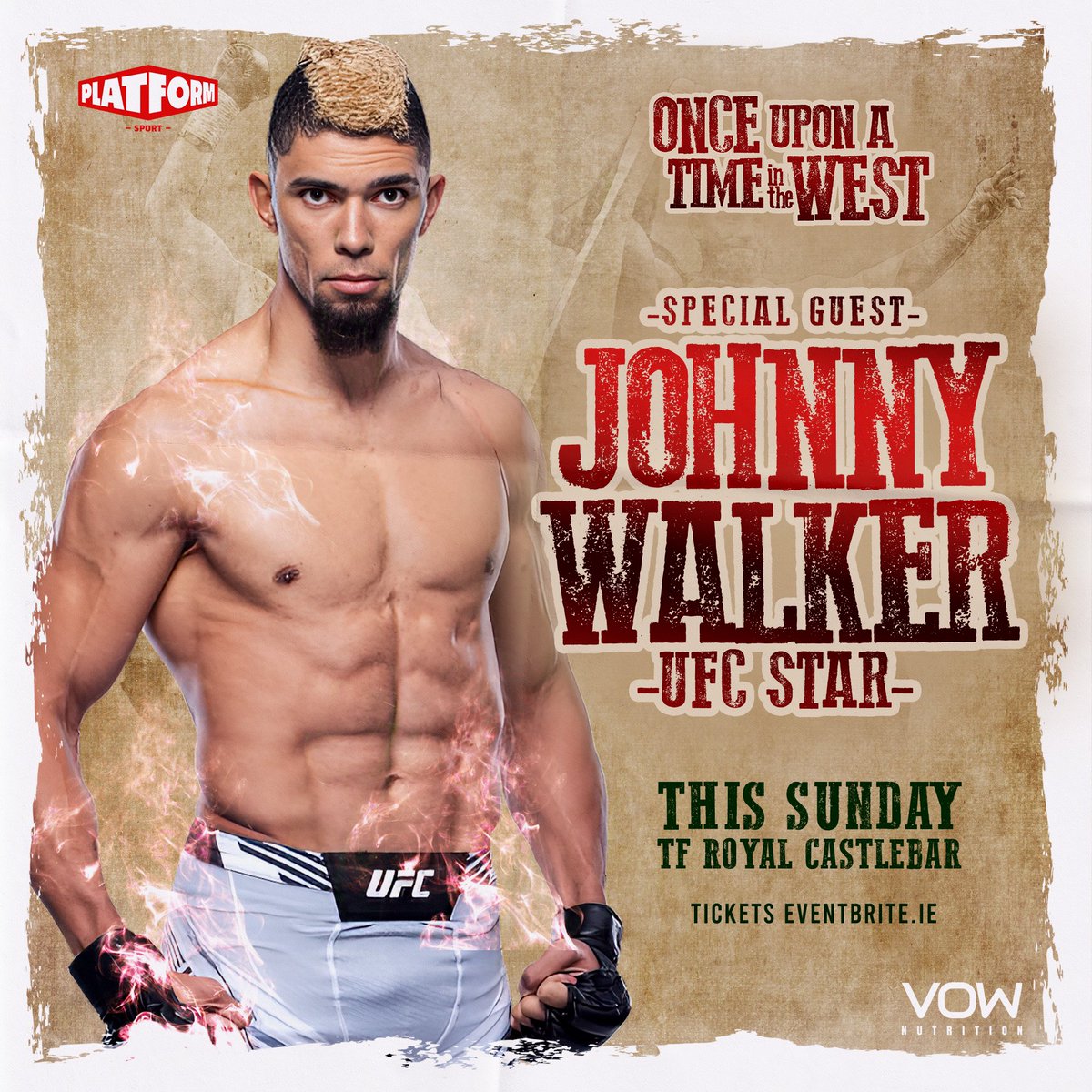 UFC’s very own @JohnnyWalker will be a special guest this coming Sunday at the mega-boxing card #OnceUponATimeInTheWest 🥊🔥 Want to purchase tickets? Go to Eventbrite ➡️ bit.ly/BoxingTix