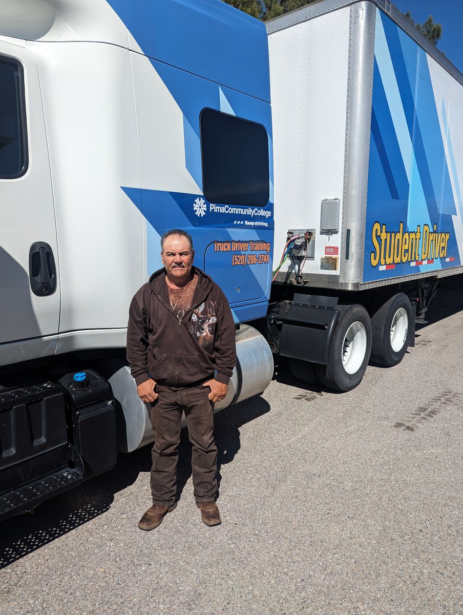PCCTruckDriver's tweet image. Congratulations to Baltazar C. for passing his Class A #CDL today! Thanks for choosing us for your CDL training and be safe out there. #PimaCCWorkforce #StudentSuccess