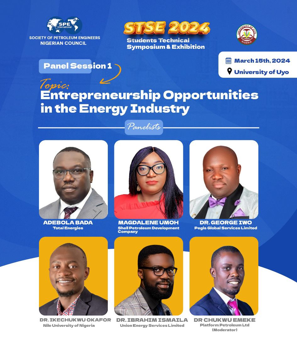 SPE UNIUYO (@spe_uniuyo) on Twitter photo The *Students Technical Symposium and Exhibition* (STSE) 2024 is taking place at the University of Uyo.
<a href="/SPEtweets/">SPE International</a>
<a href="/NigeriaSPE/">SPE NIGERIA</a>
<a href="/spephc103/">SPE PORT HARCOURT SECTION</a>
<a href="/SPE_UNIUYO/">SPE UNIUYO</a> The *Students Technical Symposium and Exhibition* (STSE) 2024 is taking place at the University of Uyo.
<a href="/SPEtweets/">SPE International</a>
<a href="/NigeriaSPE/">SPE NIGERIA</a>
<a href="/spephc103/">SPE PORT HARCOURT SECTION</a>
<a href="/SPE_UNIUYO/">SPE UNIUYO</a>