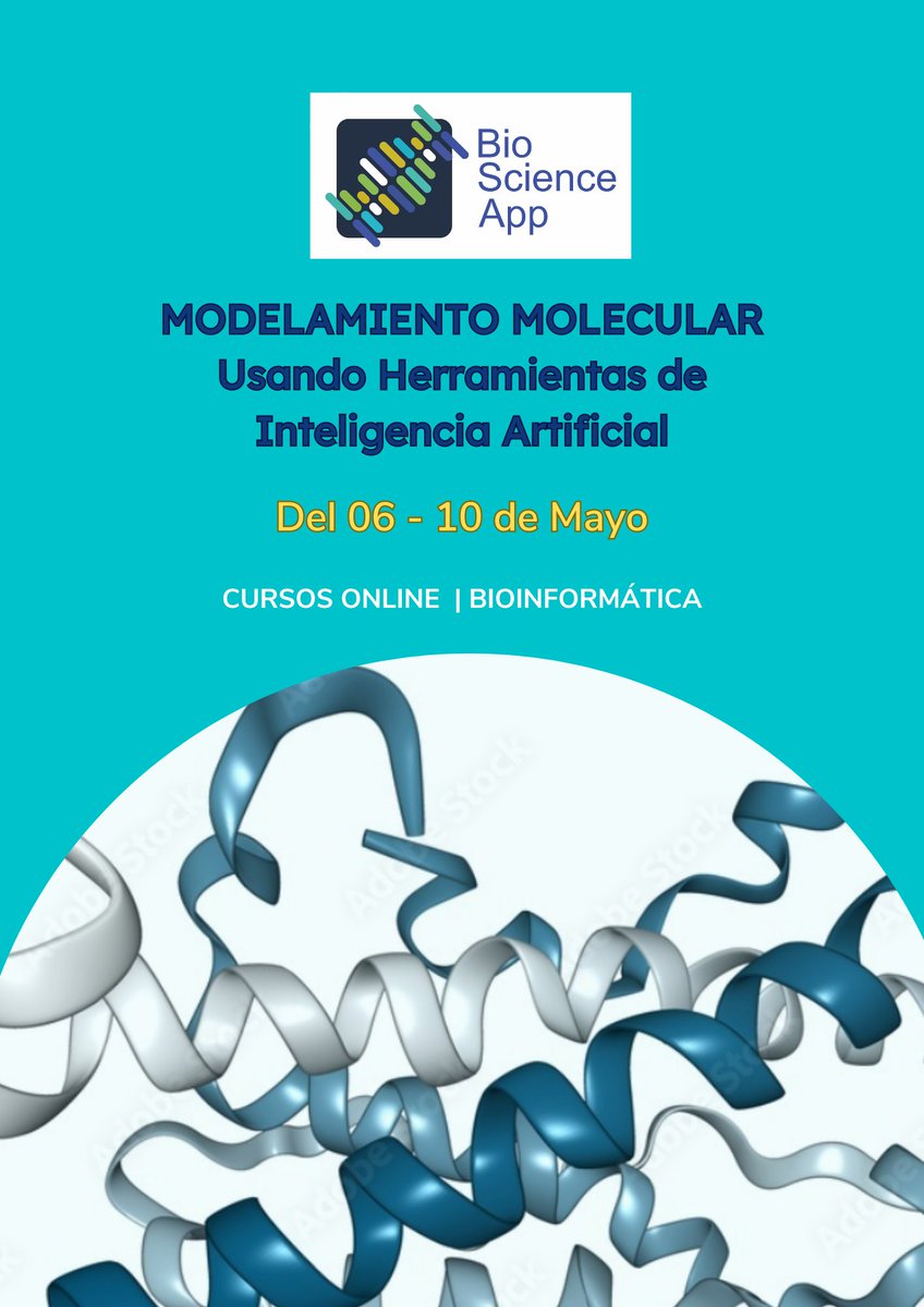 Pronto estaremos brindando un entrenamiento en Modelamiento Molecular de Proteínas usando herramientas como AlphaFold Colab, ColabFold Patch, RosseTTAFold2, entre otras herramientas:
REGISTRATE EN EL SIGUIENTE ENLACE PARA TENER MÁS INFORMACIÓN:
forms.gle/KGNJhyKb1FHDUb…