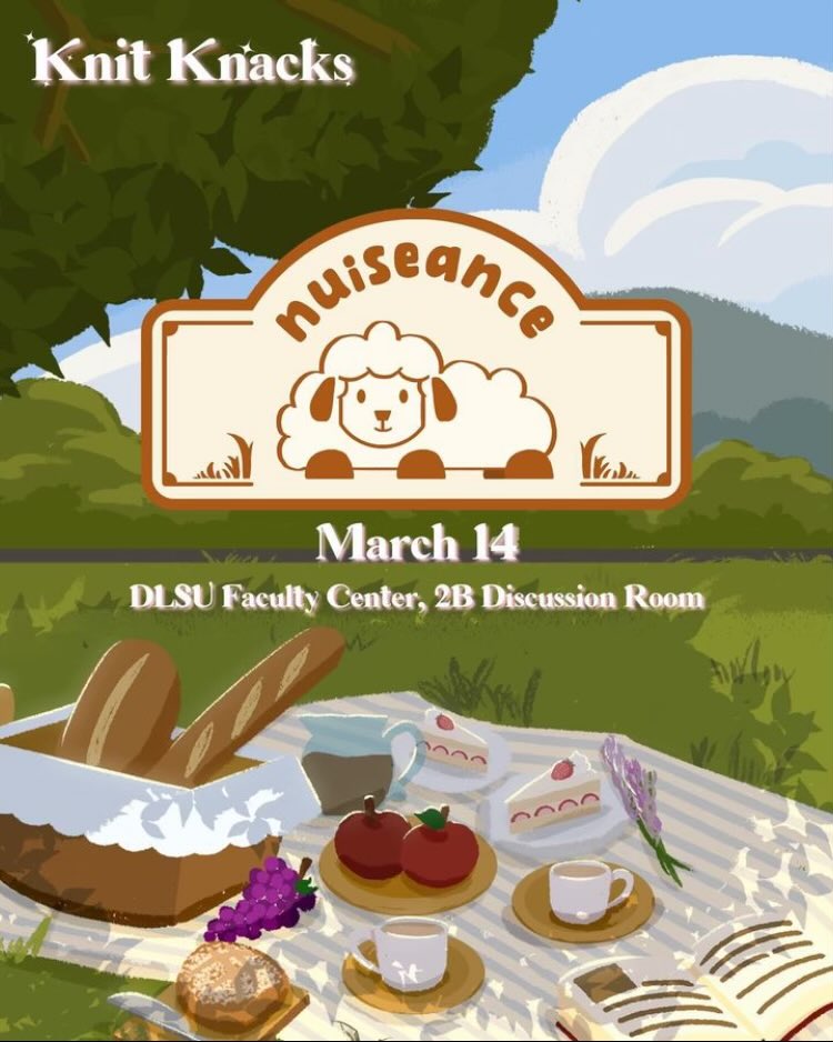 nuiseance's tweet photo. Hello! especially to DLSU taft oomfs! ☀️

In partnership with Knit Knacks_MNL, my works will be part of MARKRTL Pop-up store activity at the 2F DLSU Faculty Center, 2B Discussion Room today!!

Feel free to drop by !! ☁️ https://t.co/oO5Z1MrLH9