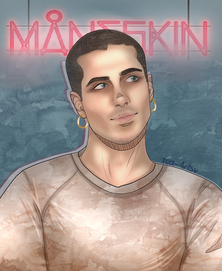 JackDoggoo's tweet photo. Ya que se viene el concierto de Måneskin me tomé el atrevimiento de dibujar a @daviddamiano99 🧡
Adoro su música y muero por verlos cantar en vivo a el a Victoria de Angelis, Ethan Torchio y a Thomas Raggi. Pronto los estaré dibujando a ellos también!no crean que los eh olvidado https://t.co/9PVXVbEk87