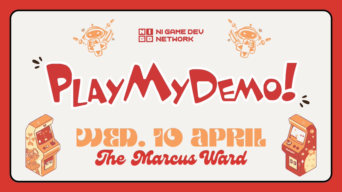 📢 Just Announced: PlayMyDemo - the NI Game Dev Meetup

📆 Wednesday 10 April @ 7PM
📍 The Marcus Ward, Belfast

Showcase what you’re working on, connect with fellow devs &amp; gain insights. Everyone’s welcome!🕹️

🔗 meetu.ps/e/N00WW/L9MLJ/i (18+)