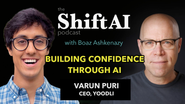 New Shift AI Podcast episode alert! Featured in #GeekWire, we’re talking with Yoodli CEO Varun Puri about AI’s power to improve ourselves and build confidence. Dive in and subscribe! lnkd.in/gDwffQ-N
