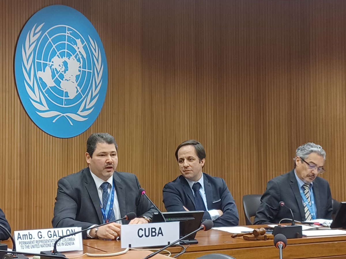 Today, @UPEACE Amb. @PuyanaFernandez organized an event with #AISA #GiovanniPapaXXIII, with the participation of Ambassadors from @MisionCubaONUG @costarica_ungva @MisionColUNOG. 'The right to peace is the mother of all #HumanRights' said @volker_turk #HRC55 @pazsinfronteras
