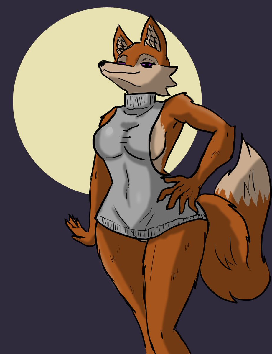 Vixen in a virgin killer. Old Art. Perfect outfit for her.