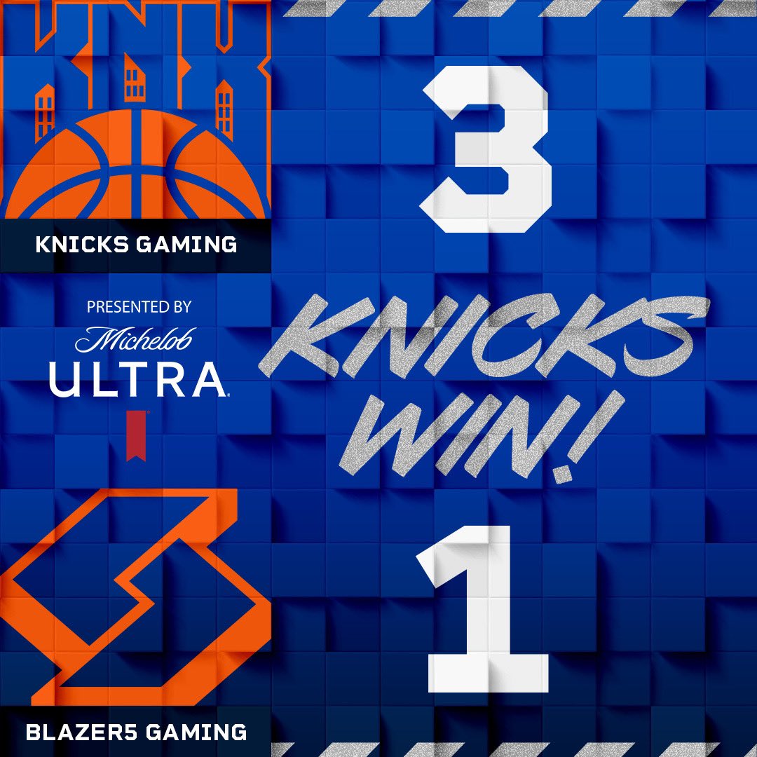 KnicksGaming's tweet photo. DUB‼️ #EnjoyEveryBucket https://t.co/DQGUCf2Mml