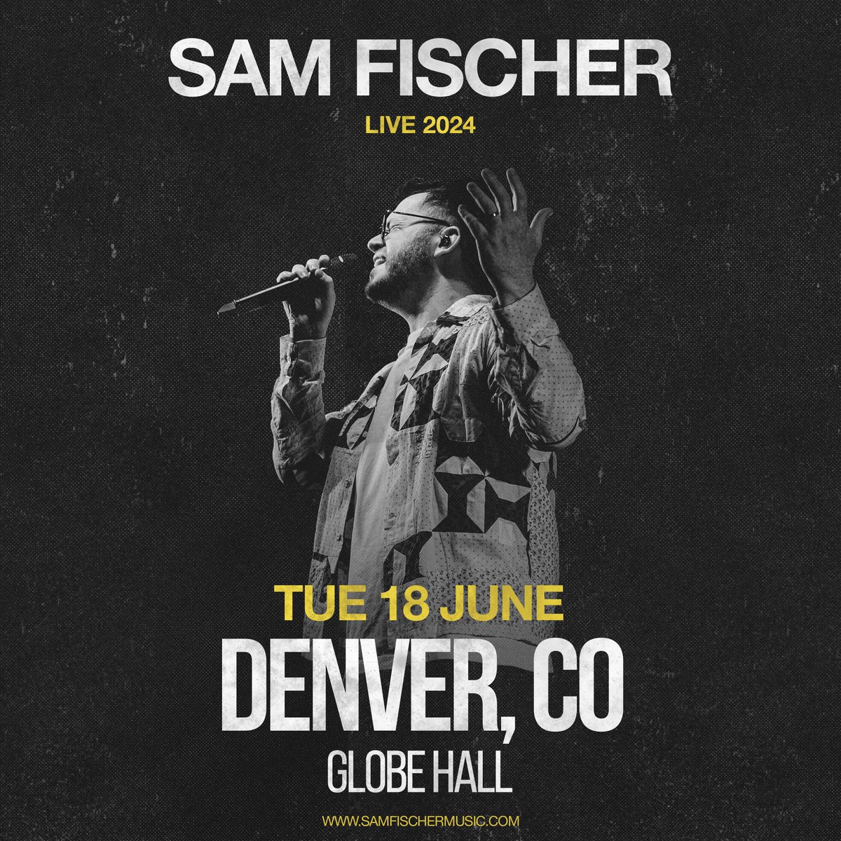 ⏲️PRESALE TIME⏲️ Pop rock singer songwriter @SamFischer heads to Globe on June 18th! 🧡Use presale code: 'SAMFISCHERDENVER' to get your tickets ⬇️ tinyurl.com/samfischerdenv…