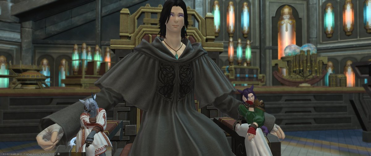 ZaneFFXIV's tweet photo. @the_grisler My Azem was very vocally enby and altered their body with creation magicks to match their ideal. As far as I'm concerned, they were <Schrödinger> assigned at birth and even I as their creator refuse to open that box. https://t.co/2fQneQnaji