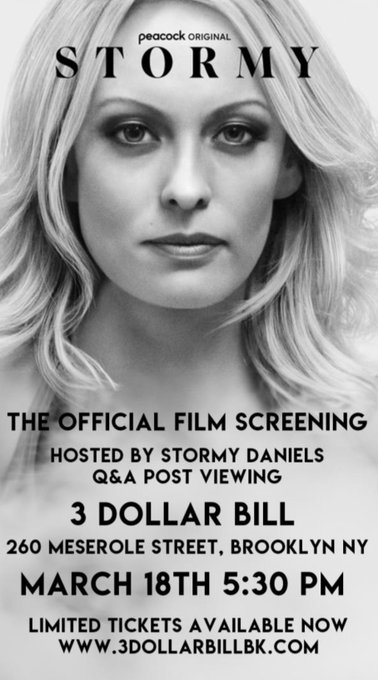 I invite you to join me for a public screening of STORMY. Hopefully, I make it thru with less tears this<a href="/tag/stormydaniels"class="tags"><span>#stormydaniels</span></a><a href="/tag/teamstormy"class="tags"><span>#teamstormy</span></a>