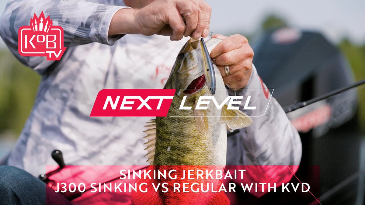 Kevin VanDam breaks down when to fish a Sinking Jerkbait over a standard Jerkbait! #nextlevel Watch NOW: youtu.be/zjnND8r1aRU Featured Products: - KVD Elite 300 - KVD 300 Sinking #StrikeKingLureCompany #TieOneOn #Jerkbaits #BassFishing