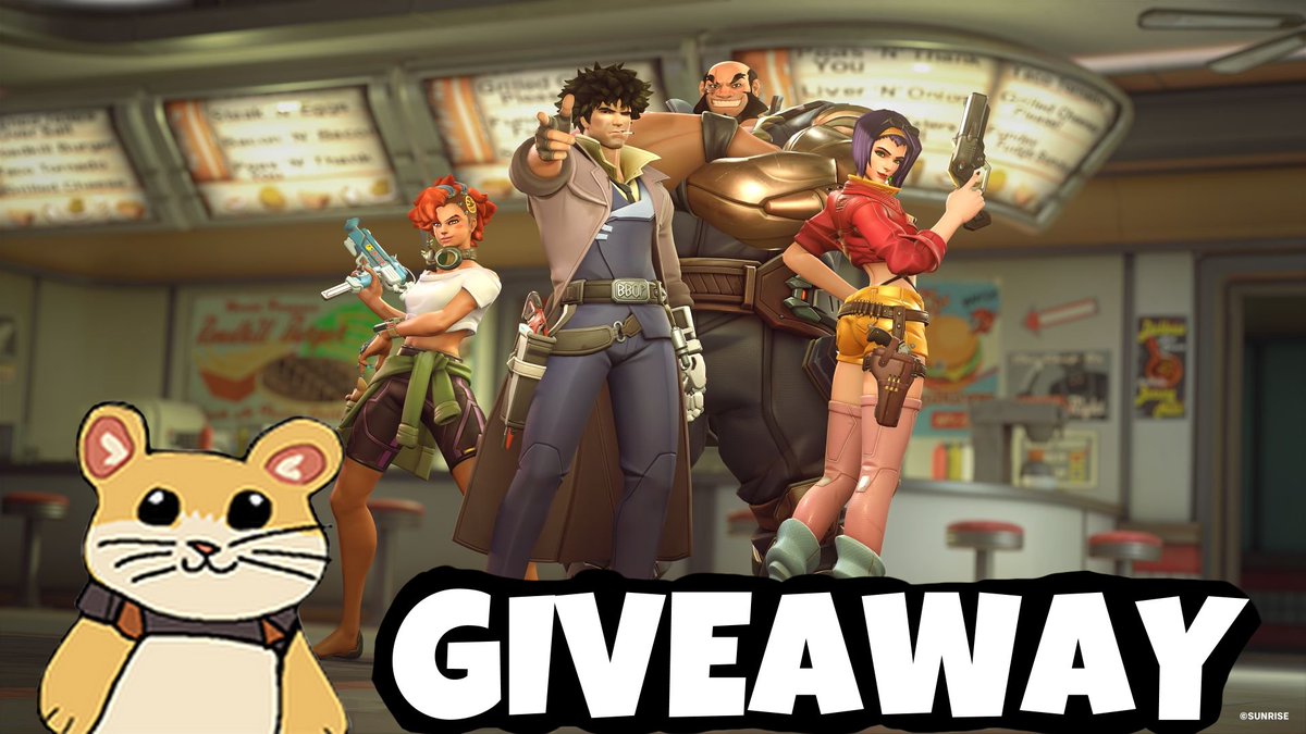 I'm giving away one OW2 Cowboy Bebop Bundle! ⭐
Get skins for Cassidy, Ashe, Mauga, and Sombra! 

🤠 To Participate:  
 • Like and Retweet 📷
• Follow <a href="/bellaboo_tv/">Bellaboo</a> ✅
• Comment your favorite anime or favorite OW skin!

Winners picked on the 16th! Good luck! #Overwatch2