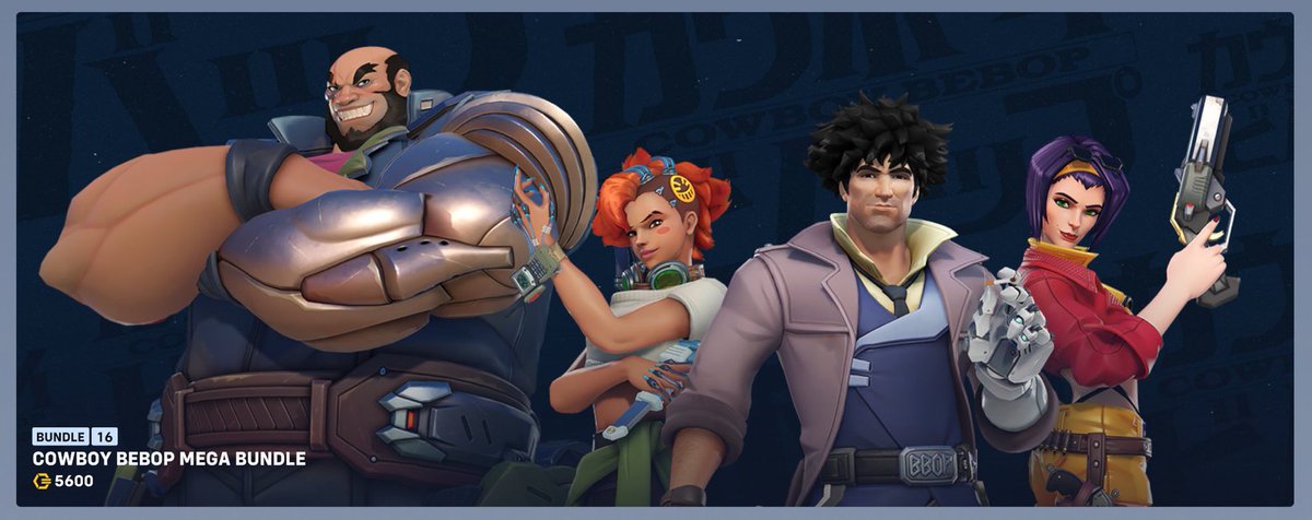 🎁 GIVEAWAY FOR COWBOY BEBOP MEGA BUNDLE IN #Overwatch2 🎁 JOIN THE #giveaway HERE: 1️⃣ FOLLOW: @JoystickOW 2️⃣ LIKE + RETWEET 3️⃣COMMENT BEST HEROES 🔥 2X CHANCE TO WIN IF YOU FOLLOW: twitch.tv/Joystick WINNER WILL BE DM’ED MARCH 12 ❤️ GOOD LUCK & HAVE FUN!!! ❤️