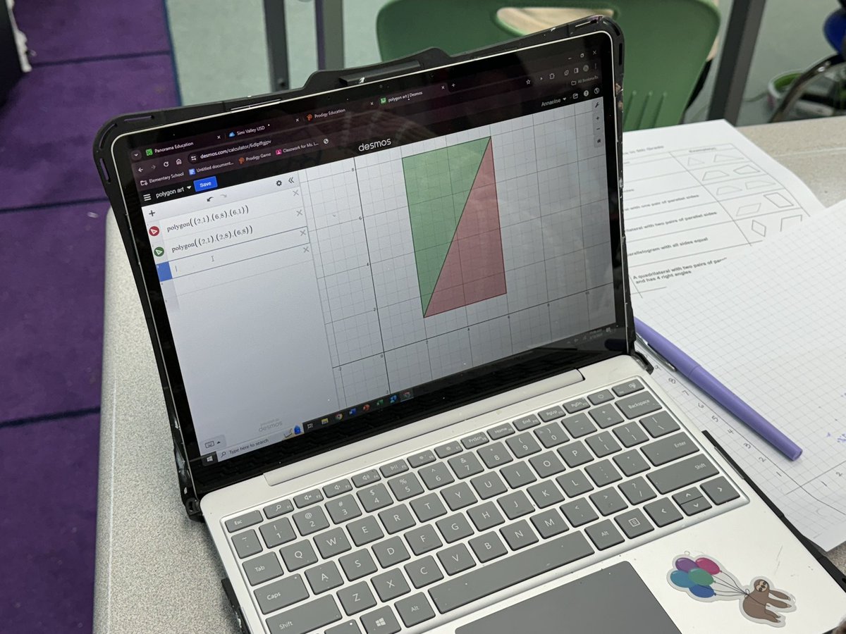 DanShuster's tweet image. I had a great time showing 5th-graders how to make polygon art with @desmos today. Connecting standards with a new-to-them technology. 
@SimiValleyUSD