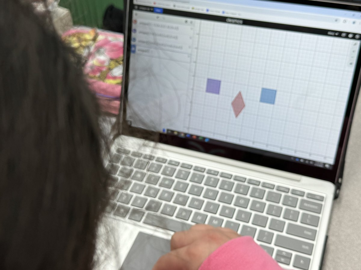 DanShuster's tweet image. I had a great time showing 5th-graders how to make polygon art with @desmos today. Connecting standards with a new-to-them technology. 
@SimiValleyUSD