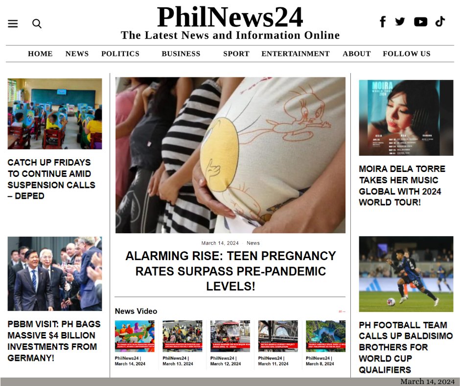 PhilNews24's tweet photo. PhilNews24 | March 14, 2024
For the latest news, visit: https://t.co/PNaSqYk4n9
#philnews24 #teenagepregnancy #teenagepregnancyrise #CatchUpFriday #DepEd #Philippines #germany #investment #foreigninvestment #MoiraDelaTorre #worldtour #PhilippineFootball #football #olympicbid https://t.co/YfkVg0I2B9