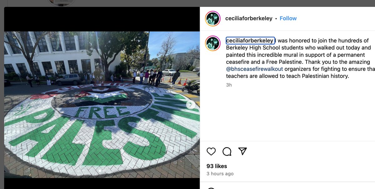 Who funded this mural on school grounds? Did students do this during school hours? Does person running for city council & her school board member supporters care that @BerkeleyUnified being sued for rampant Jew hate? instagram.com/p/C4d7hjdy3Ql/… @jewsinschool @StopAntisemites