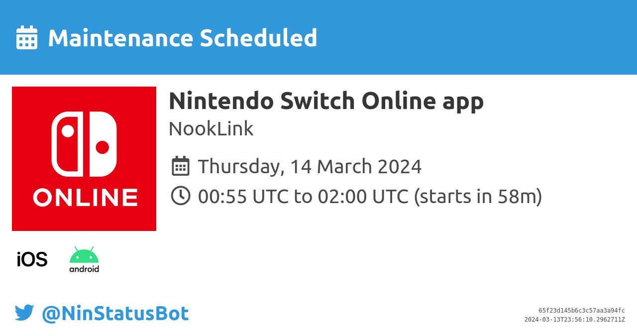 Nintendo switch online maintenance deals