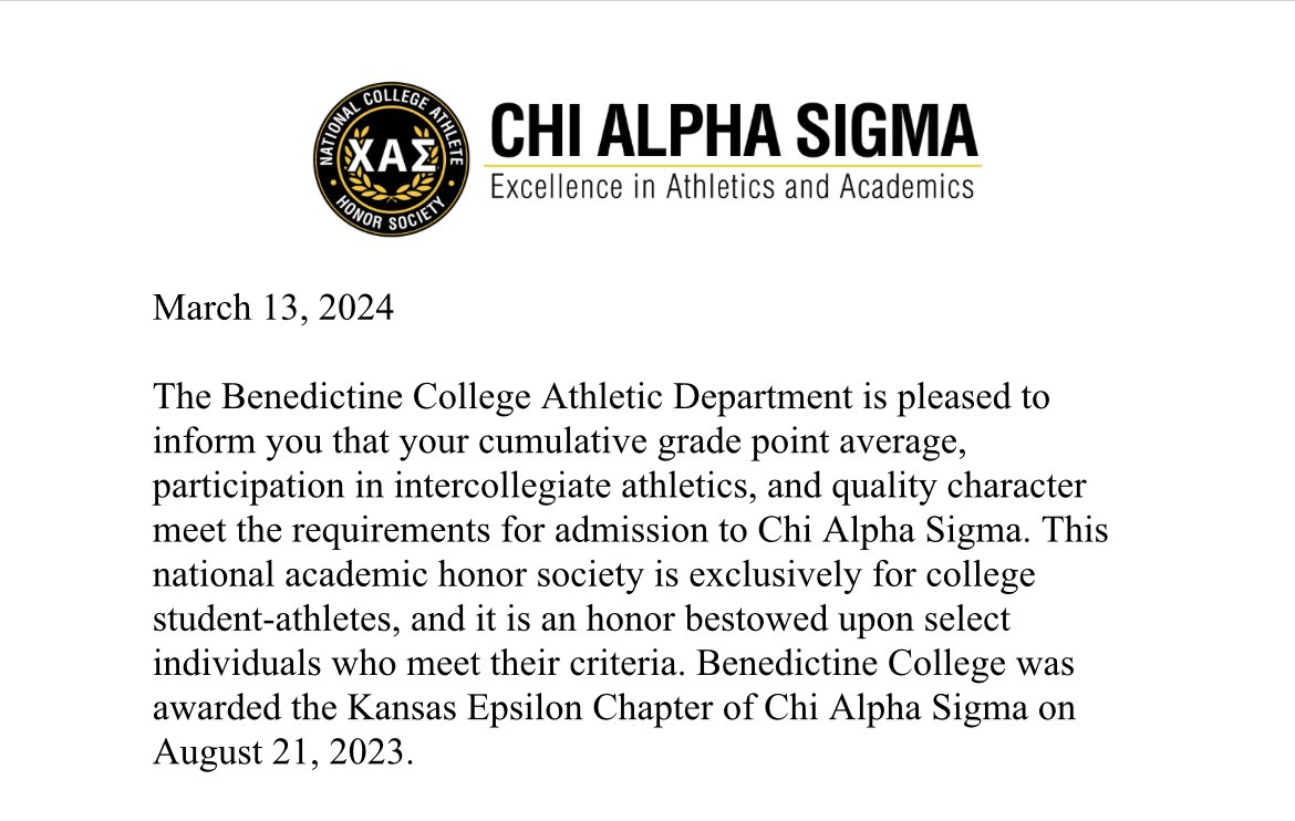 Congratulations to Evan Sykes, @rhett_spell and <a href="/dominic_susanka/">Dominic Susanka</a> for being selected for the Kansas Epsilon Chapter of <a href="/ChiAlphaSigma/">Chi Alpha Sigma</a> award!