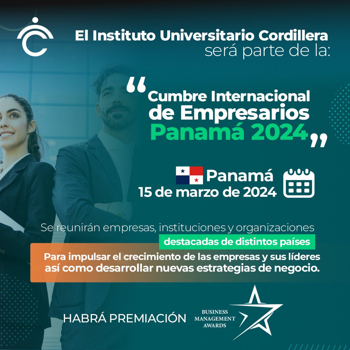 cordilleratec's tweet photo. 🌟 ¡Emocionados de anunciar que nuestro rector @Davidflotorres estará presente en la "Cumbre Internacional de Empresarios Panamá 2024" representando al @cordilleratec! 🌎💼 #businessmanagementawards2024 #YoSoyCordillera https://t.co/KsR4H3iRVV