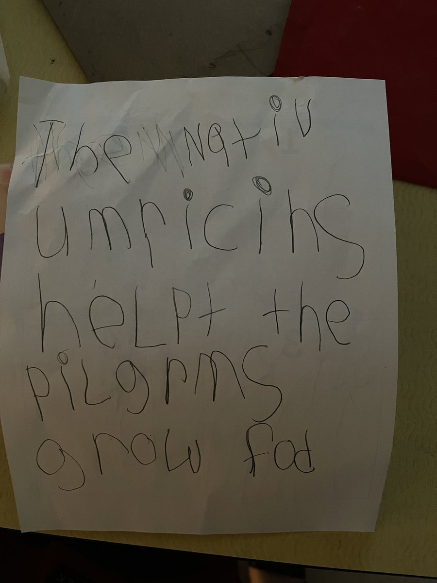 Today we had so much fun with our “stop and jots” while reading about the Pilgrims and Wampanoag tribe with our CKLA unit <a href="/Amplify/">Amplify</a> <a href="/TN_Literacy/">#LiteracyMatters Tennessee</a>. We stopped to take notes, and then the students used those notes to create their own sentence. This is my why!#wearecves #wearercstn