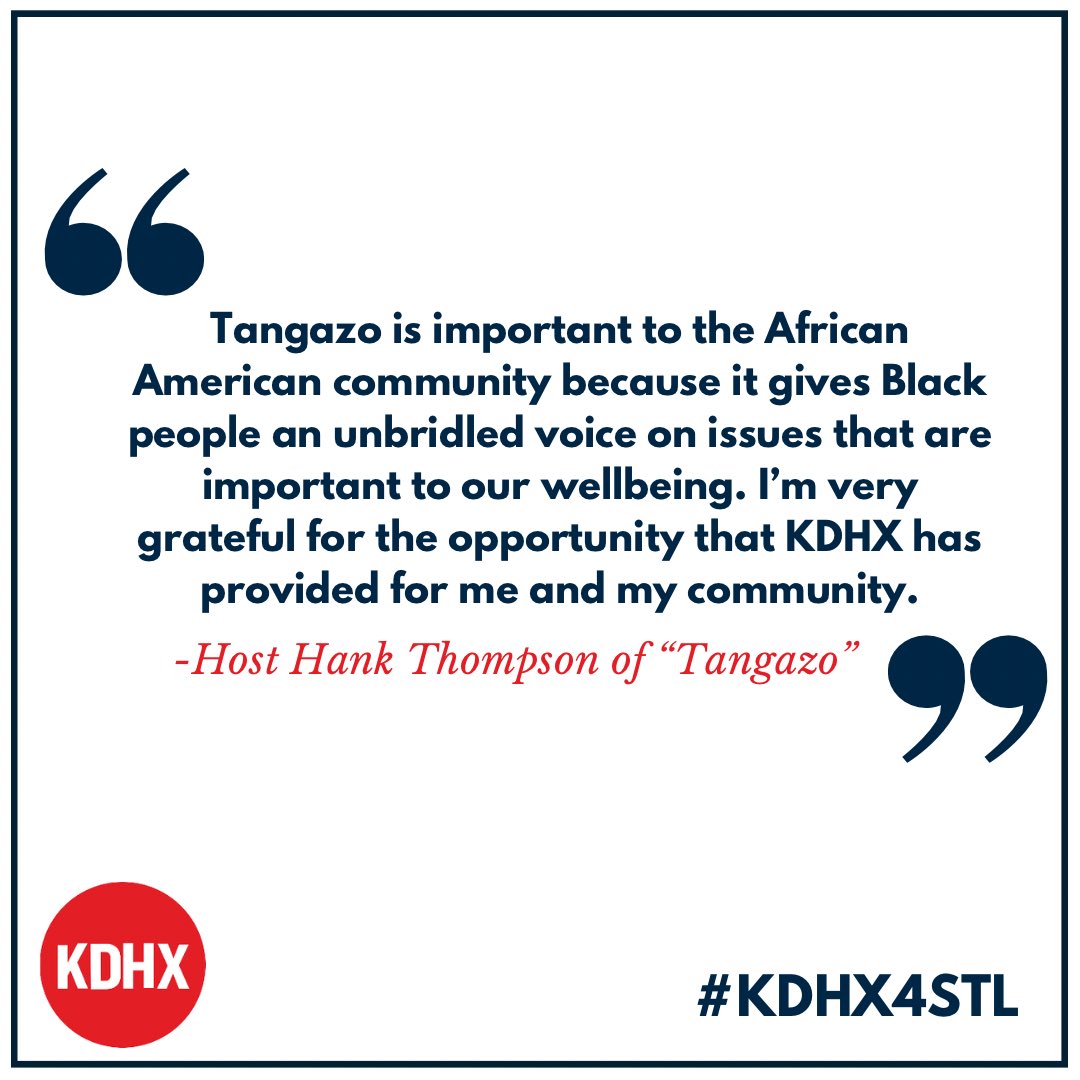 Catch Tangazo with Hank Thompson on Thursdays from noon - 2 pm! #kdhx4stl