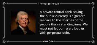 CoastalPainter's tweet photo. @USDebtClock_org 1743 - Thomas Jefferson Several founding fathers bitterly opposed the Bank. Thomas Jefferson saw it as an engine for speculation, financial manipulation, and corruption https://t.co/MPO46rWxlq