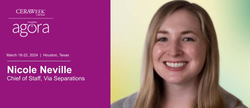 CERAWeek (@ceraweek) on Twitter photo We're delighted to share that Nicole Neville, Chief of Staff, Via Separations ( <a href="/ViaSeparations/">Via Separations</a> ) will be a speaker at #CWAgora during #CERAWeek. Explore our lineup of 2024 speakers at okt.to/euxIWL. We're delighted to share that Nicole Neville, Chief of Staff, Via Separations ( <a href="/ViaSeparations/">Via Separations</a> ) will be a speaker at #CWAgora during #CERAWeek. Explore our lineup of 2024 speakers at okt.to/euxIWL.