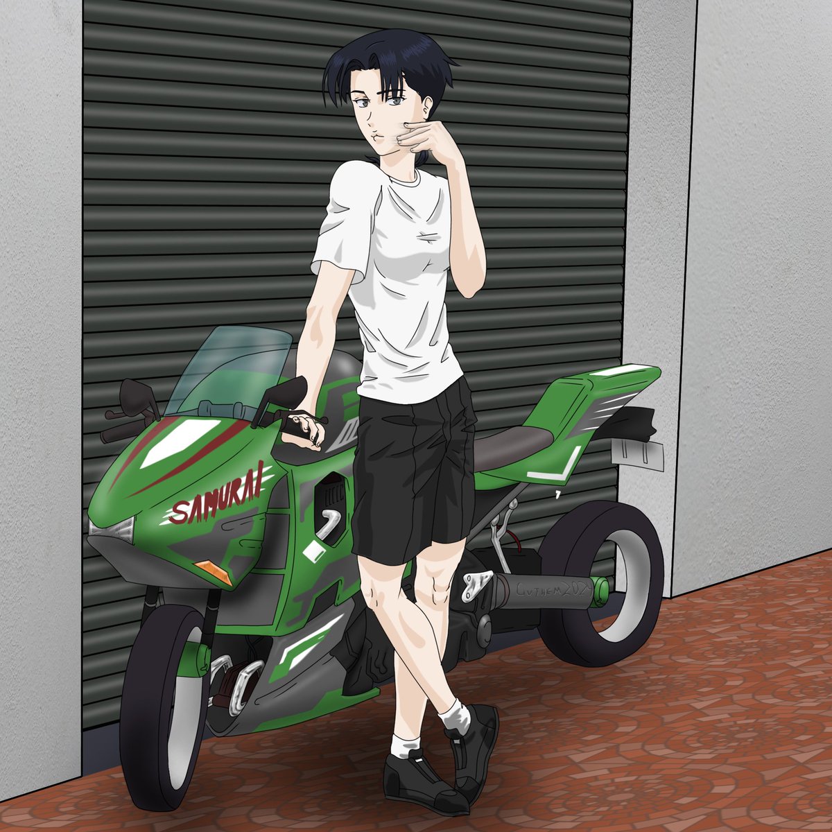 Guthem_'s tweet photo. Fb challenge OC + any machine
#OC #OriginalCharacter #Axel #tomboy #karate #ponytail #GrayEyes #motorbike #Kawazaki #KawazakiNinja #SemEixo #NoAxis #PowerBike #axleless #motorcycle #HubLess #HubLessMotorcycle #axlelessmotorcycle #KawazakiNinja400
Insta https://t.co/SozUkTWV3Q https://t.co/ZEJbC417Jc