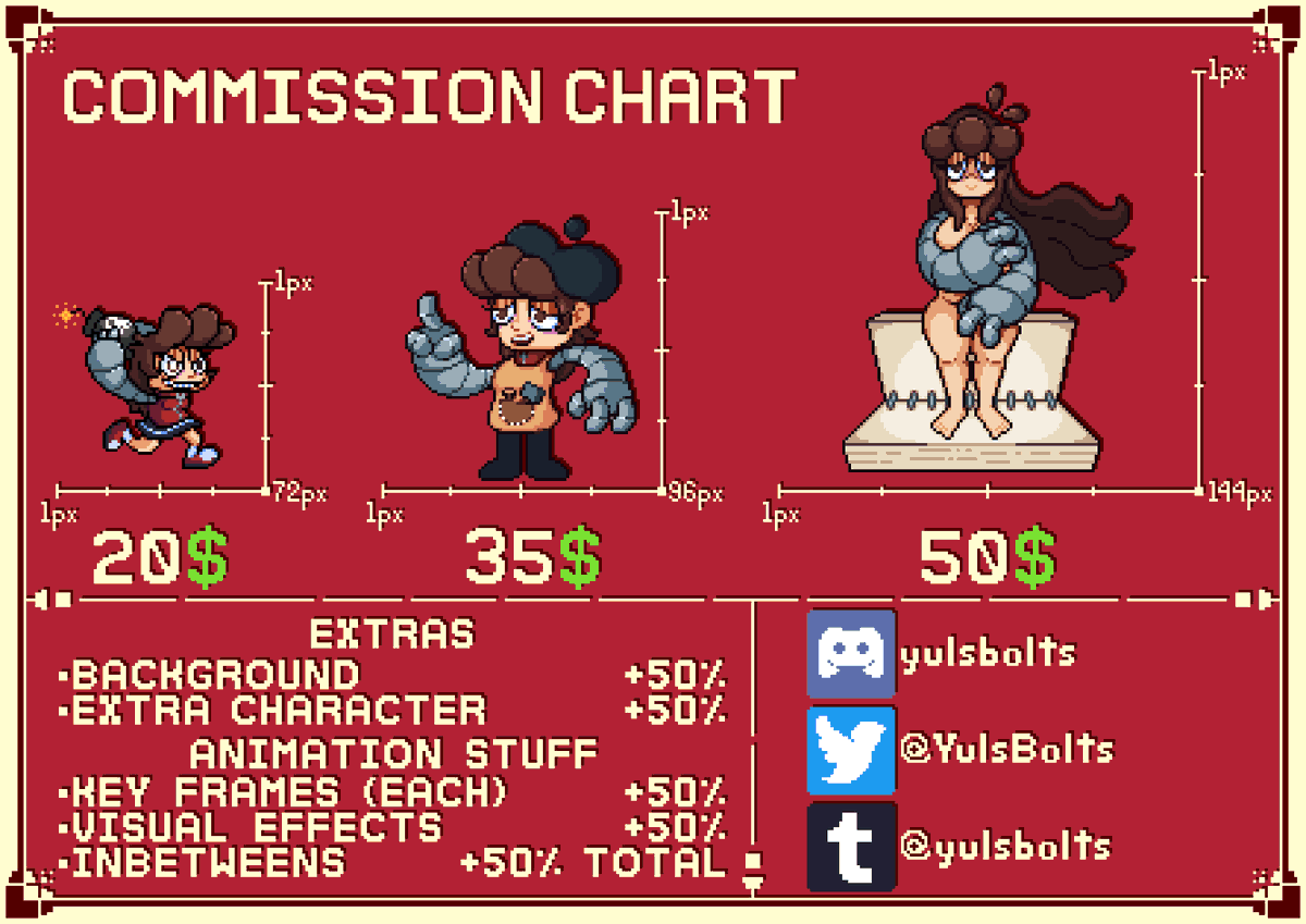 Basically, emergency commissions qwq #pixelart #ドット絵