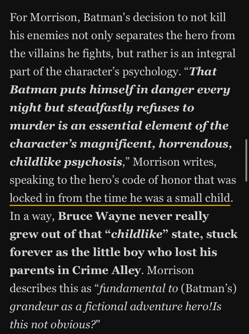 Grant Morrison's response to Zack Snyder's comments about Batman being irrelevant if DC doesn't let him kill: