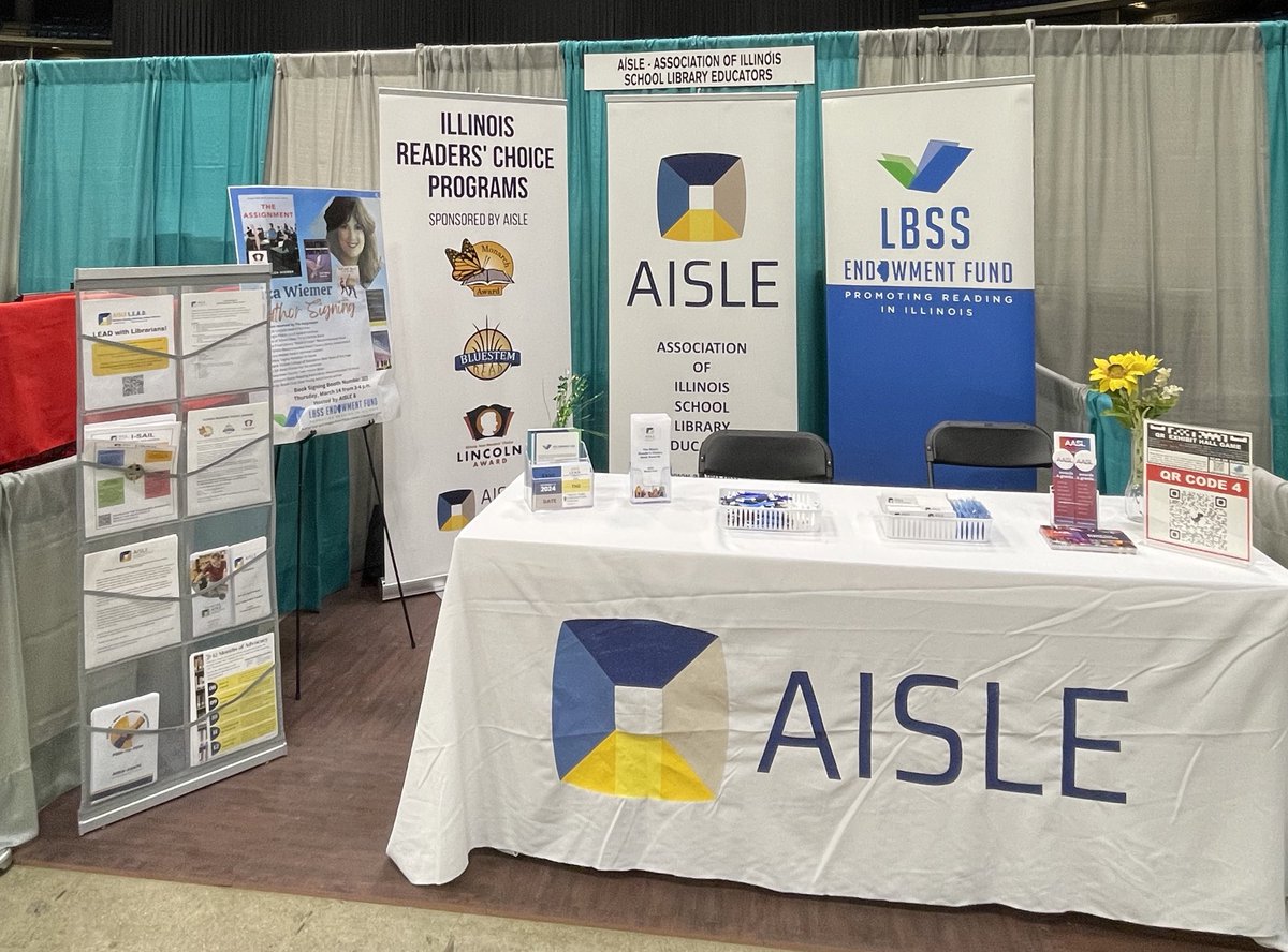 Visit the AISLE/LBSS booth #322 at the 2024 @ILReadCouncil Conference tomorrow in Springfield for a free gift if you use the code word: AISLE: L.E.A.D. #AISLEd