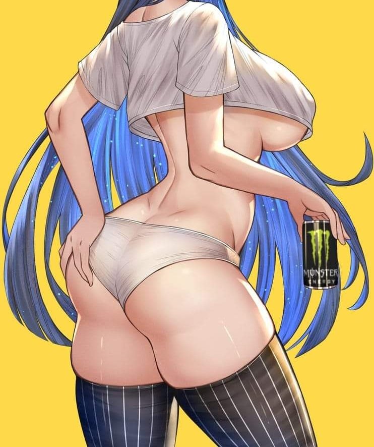 Lounging around with an energy drink