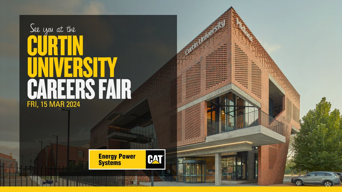 See us at this year's Curtin University Careers Fair! Along with a line-up of 130 exhibitors join EPSA and CAT to connect and discuss how you can kickstart your career with us!

For more information, visit: ow.ly/wOkg50QSS7a 
#Careers #CareerOpportunities #Caterpillar #EPSA