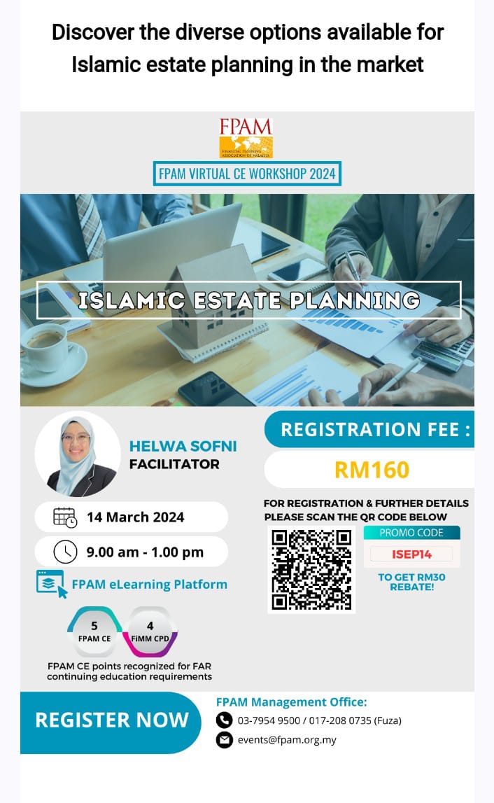 HelwaSofniIFP's tweet photo. InshaAllah today.
Facilitating this event on #FPAM platform.

#islamicestateplanning
#holisticfinancialplanning https://t.co/VCbM8hjDJ4