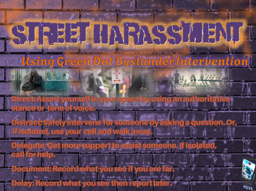 StopVirtuaStalk's tweet photo. #Streetharassment, unwanted comments, and gender-objectified behaviors towards someone perceived as feminine. Use Green Dot's 3Ds and #StopSH to own your space anywhere. #StopSH can lead to kidnapping, stalking, sexual assault, and rape. https://t.co/o4KzPNIXxX  #NSAM2024 https://t.co/QWIVoAvQUb
