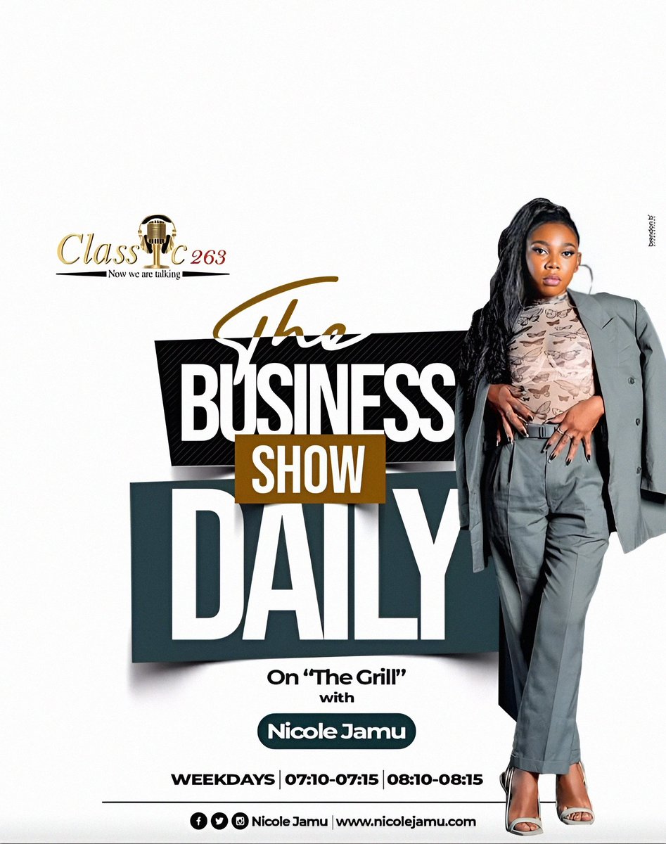 classic263's tweet photo. They mean business.. Wake up, freshen up, dress up and go hustle with your Radio On. #BreakfastDrive with Ian Vambe and Nicole Jamu 
For the best in-depth talk and analysis, tune in to Classic 263 Radio. 
#BusinessDaily 
#TheGrill https://t.co/6txqKUlK2X