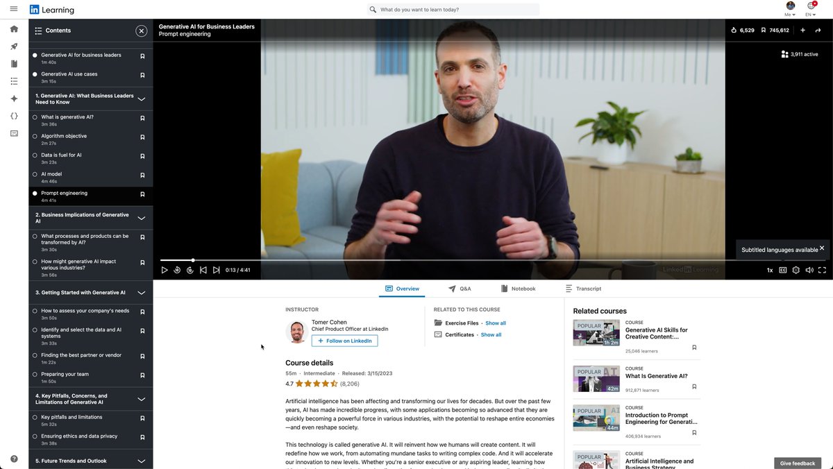 oguzveliyavas's tweet photo. LinkedIn, 5 Nisan'a kadar 250 yapay zeka eğitimini ücretsiz sunuyor. Temel ve orta seviye bilgi sahibi olmak, sektörünüzde nasıl kullanabileceğinizi anlamak için 👇🏻

https://t.co/j4cCqIcheE https://t.co/UZBMjjCB0J