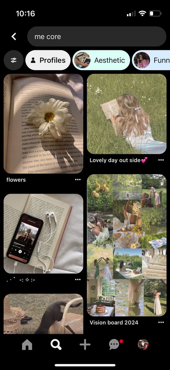 type “me core” on Pinterest. For the most part it tracks, but I’d be reading books at the beach, not on grass/in forest lol. 🏖️🌴📖