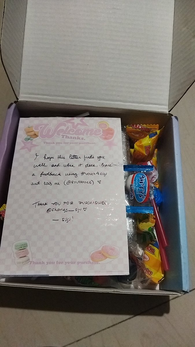 shangs_sjy's tweet photo. Hello , They're finally here 🥹 Nagstaycation pa ata sila sa laguna bago umuwi sakin 🤣 Arrived safely and complete .. Grabe ang daming freebies na candy 😋🥹 Thankyou so much 🥰🥰🥰

#vouch4syu https://t.co/TJcTwG2gYU