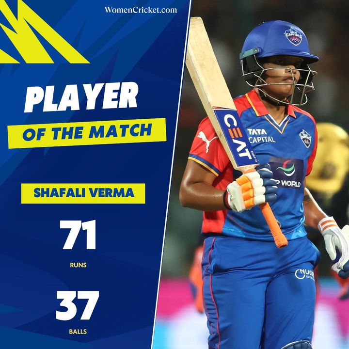 Player of the match: Shafali Verma 🏏

#women #cricket #ShafaliVerma #DelhiCapitals #WPL2024 #indiancricket #DCvsGG #CricketTwitter #WomenCricket