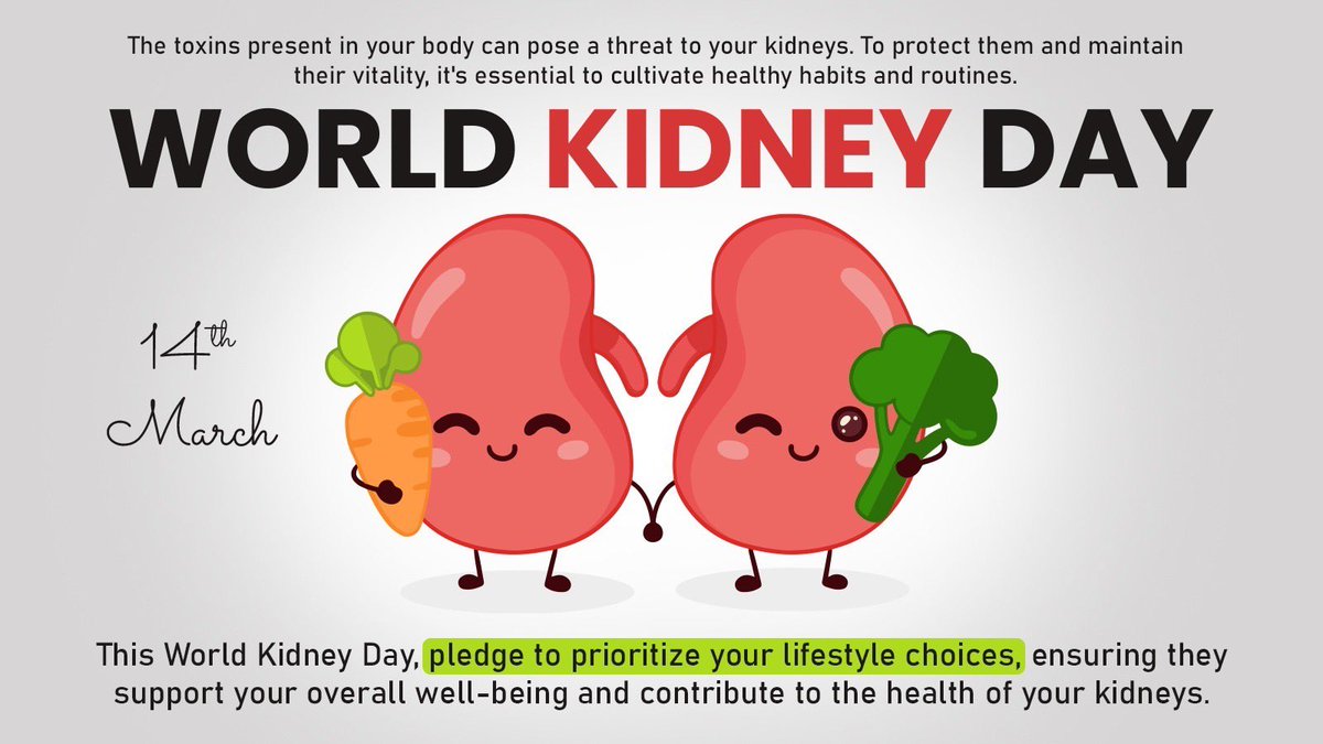 Healthy lifestyle and preventive checkups are the keys to early detection and minimizing chronic kidney diseases, which can contribute to longevity, enabling to live a healthy and happy life. This #WorldKidneyDay, commit to follow healthy habits and be the voice for ensuring