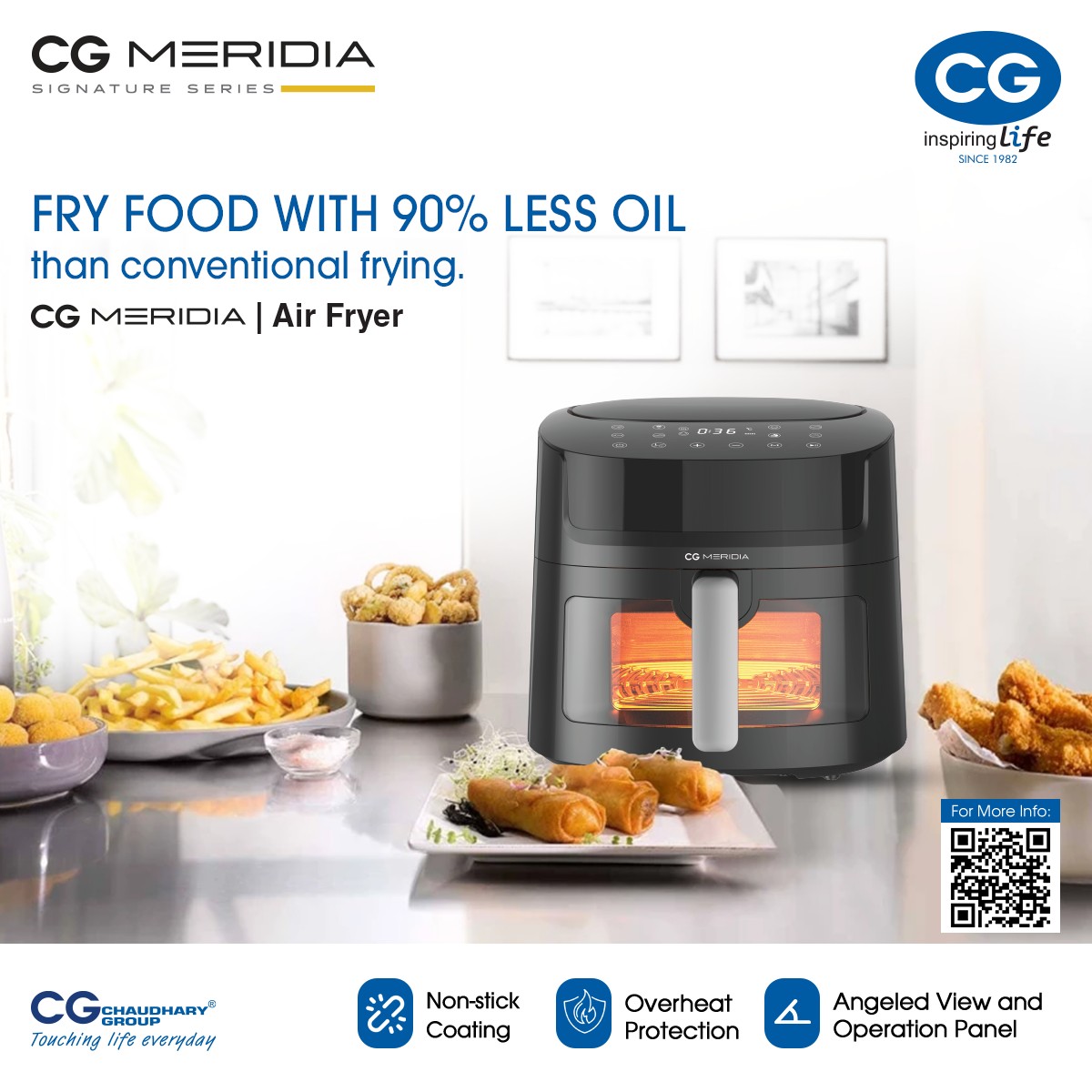 CGInspiringLife's tweet photo. Enjoy your favorite fried dishes with a remarkable 90% less oil than conventional frying. It's time to revolutionize your cooking and embrace a healthier way of indulging in fried delicacies.

#CGMeridia #AirFryer #CGInspiringLife
#CGElectronics #NepaliBrand #SmartAppliances https://t.co/shGGLqU08K