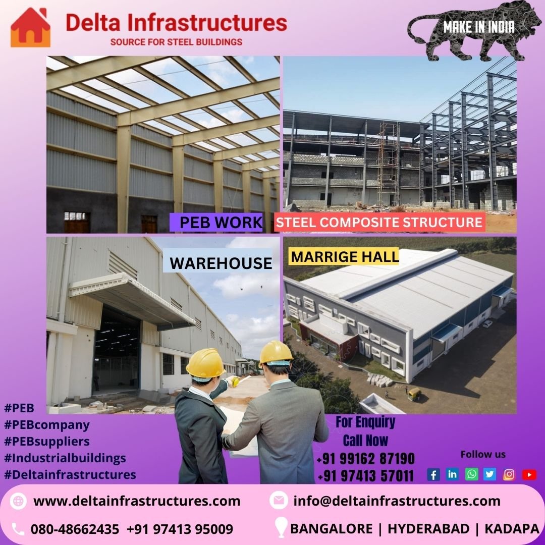 DeltaInfrastruc's tweet photo. We are a leading turnkey Pre-Engineered Steel Construction Solution provider in India with integrated facilities for design, manufacture, logistics, supply, and project execution capabilities for pre-engineered steel buildings. https://t.co/UaJg2Kjj1U