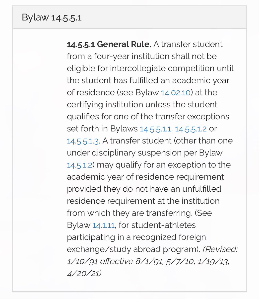onuss_'s tweet photo. The #NCAA changed its memo regarding transfer portal rules (Bylaw & memo attached below). The #NCAA's transfer eligibility rules for the 2024-25 season are uncertain. However, student-athletes who transfer during the 2023-24 academic year may be eligible to play immediately in 2024-25 without a waiver. As noted below, they must follow the transfer notification windows set by the NCAA.

#NIL #CollegeBasketball