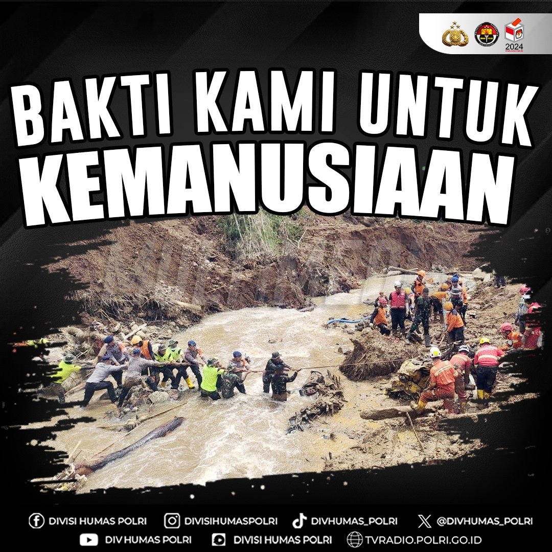 elfath01's tweet photo. Bakti Kami Untuk Kemanusiaan Mengabdi Tanpa Henti

Personel TNI-Polri, dan instansi terkait bersinergi untuk terus memberikan penanganan pascabencana alam. Hal ini merupakan wujud respon cepat terhadap bencana yang terjadi di Indonesia. #SiagaMemberiPertolongan https://t.co/hCZ0afrQ6J