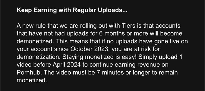 Just checked my email &amp; noticed @Pornhub will be changing their monetisation system.. Honestly wtf is<a class="tags" href="/tag/pornhub">@pornhub</a><a href="/tag/planesgirl"class="tags"><span>#planesgirl</span></a>
